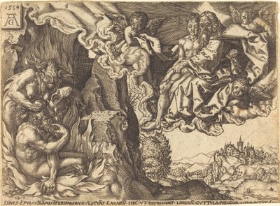 The Rich Man in Hell by Heinrich Aldegrever