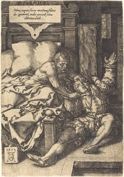 The Severe Father, 1553 by Heinrich Aldegrever