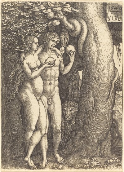 The Temptation by the Snake by Heinrich Aldegrever