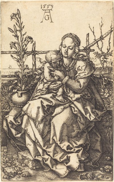 The Virgin Seated, 1553 by Heinrich Aldegrever