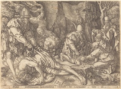 Traveler among Thieves by Heinrich Aldegrever