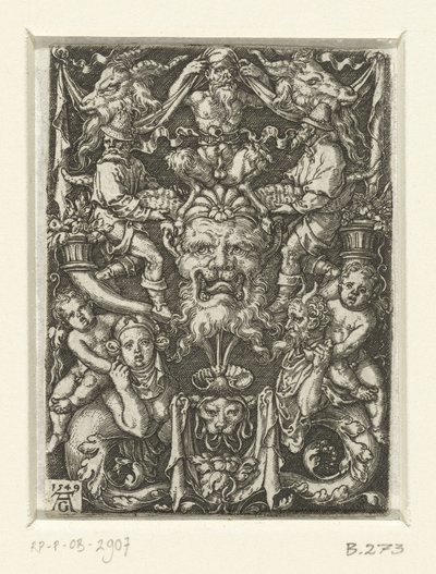 Flat Decoration with Grotesques by Heinrich Aldegrever