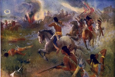 The Siege of New Ulm, Minnesota by Heinrich Augustus Schwabe
