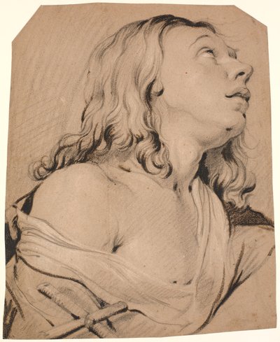 The Penitent Magdalene, Bust to the Right by Heinrich Dittmers