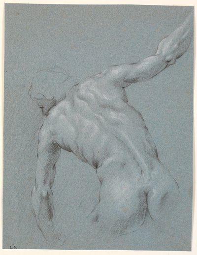 Bent Male Model, Seen from the Back by Heinrich Dittmers