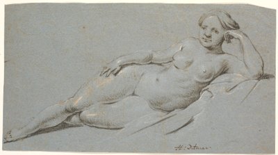 Reclining Female Model by Heinrich Dittmers