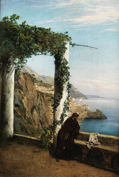 Monk on the Coast of Amalfi by Heinrich Gogarten