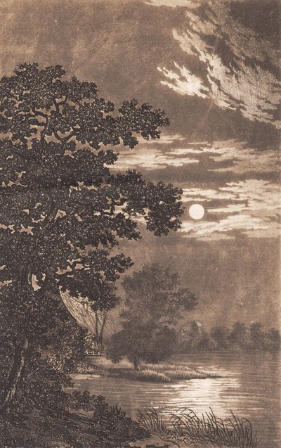 Moonlight over a Lake by Heinrich Grosch