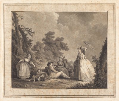 The Mercury of France by Heinrich Guttenberg after Nicolas Lavreince