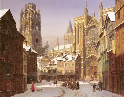 Dutch Cathedral Town by Heinrich Hansen