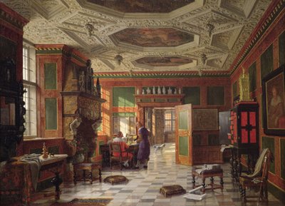 Interior of the Rosenburg Palace, Copenhagen by Heinrich Hansen