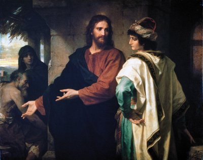 Jesus and the Rich Young Ruler by Heinrich Karl Hofmann