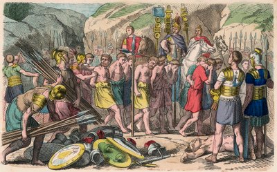 Ancient Rome: Captured Enemies are Harnessed by Heinrich Leutemann