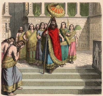 Assyrian: King and Suite by Heinrich Leutemann