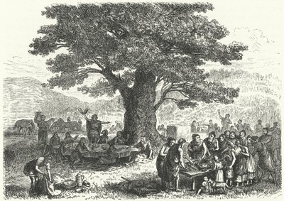 Feast in Ancient Germany (engraving) by Heinrich Leutemann