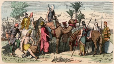 Old Orient / Persians: Persian Army Dress by Heinrich Leutemann