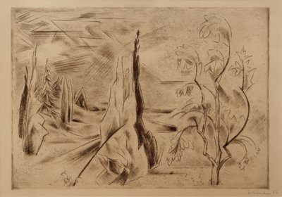 Large Park Landscape by Heinrich Nauen