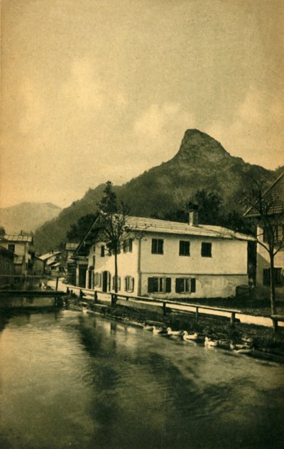 The Millstream at Oberammergau, Bavaria, Germany by Heinrich Uhlschmid