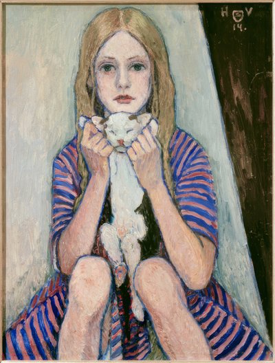 Child with Cat by Heinrich Vogeler