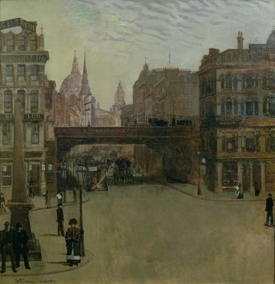 Ludgate Hill by Heinrich Wilhelm Truebner