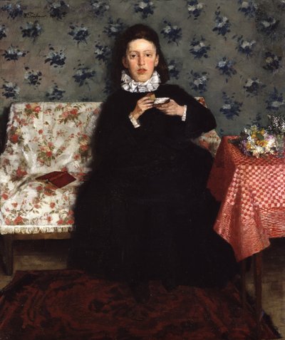 On the Sofa by Heinrich Wilhelm Trübner