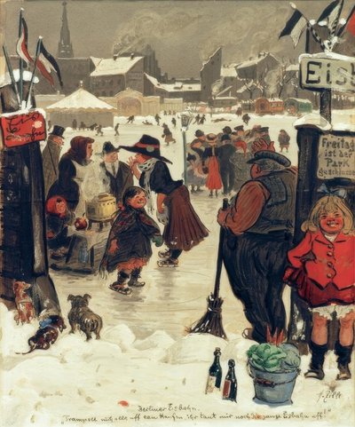 Berlin Ice Rink by Heinrich Zille