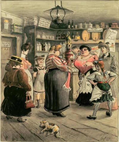 Women in the Pub by Heinrich Zille