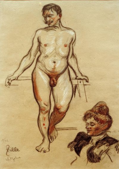 Male Nude, Wilhelm by Heinrich Zille