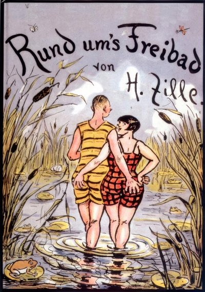 H. Zille, Around the Swimming Pool / Cover Image by Heinrich Zille