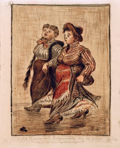 Two Street Girls by Heinrich Zille