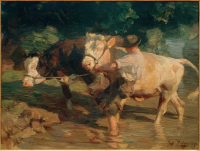 Light and Black Check by Heinrich von Zügel
