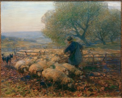 Sheep Leaving the Pen by Heinrich von Zügel