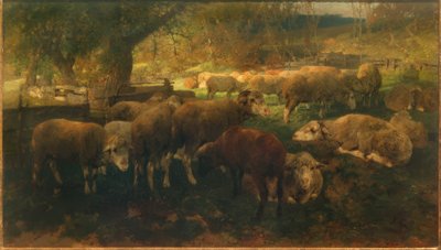 Sheep Under Trees by Heinrich von Zügel