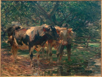 Black and Red Check by Heinrich von Zügel