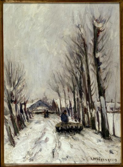 Sheep Herd in Winter by Helmuth Liesegang