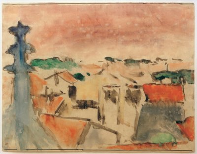 Village under Violet Sky by Helmuth Macke