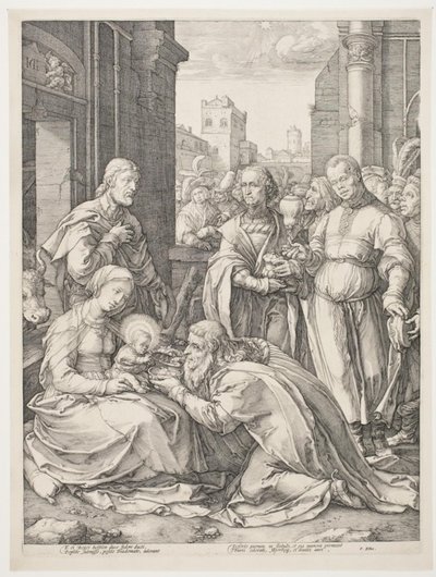 Adoration of the Magi by Hendrick Goltzius