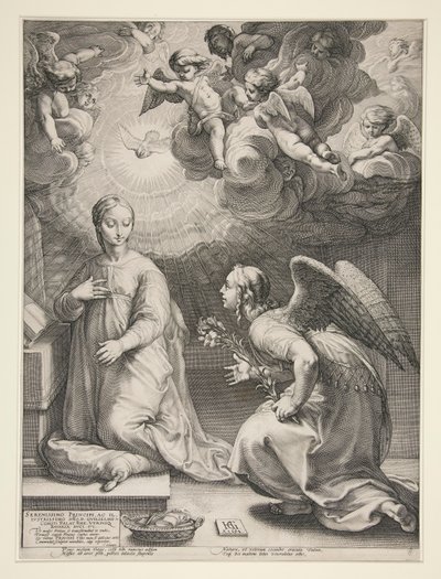 Annunciation by Hendrick Goltzius