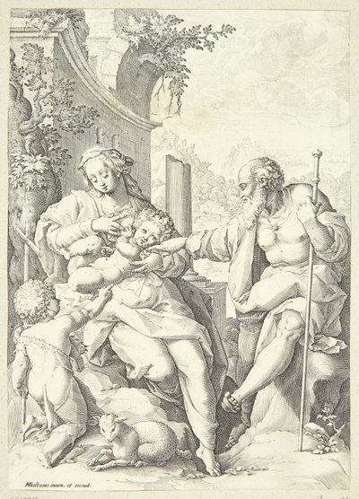 The Holy Family with the Little John by Hendrick Goltzius