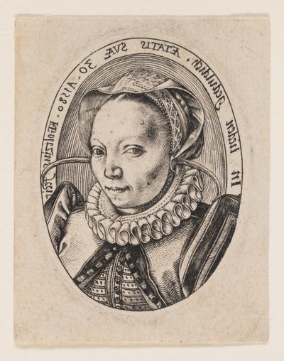 Grietgen Jansdochter, wife of the artist by Hendrick Goltzius