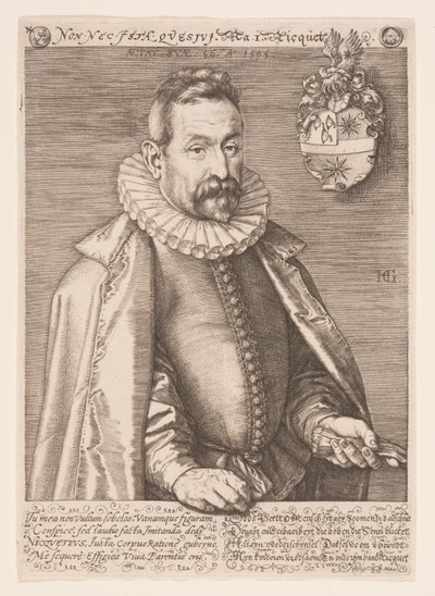 Jan Nicquet, Art Collector in Amsterdam by Hendrick Goltzius