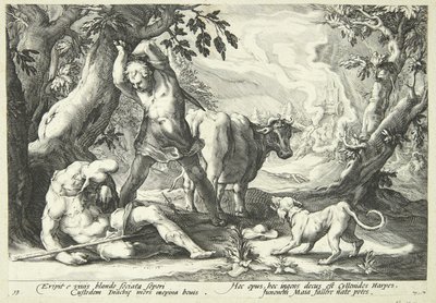 Mercury Killing Argus by Hendrick Goltzius