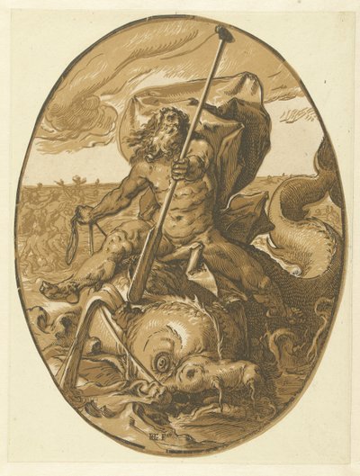 Oceanus Gods and Goddesses (series title) by Hendrick Goltzius