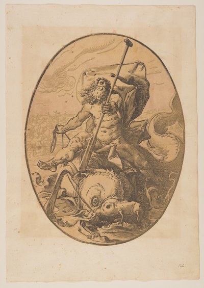 Oceanus, from The Deities by Hendrick Goltzius