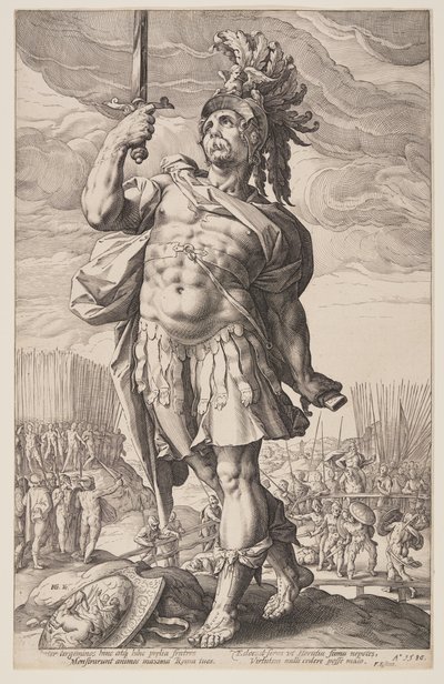 Publius Horatius, from The Roman Heroes by Hendrick Goltzius