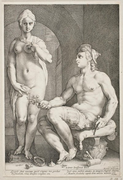 Pygmalion and Galatea by Hendrick Goltzius