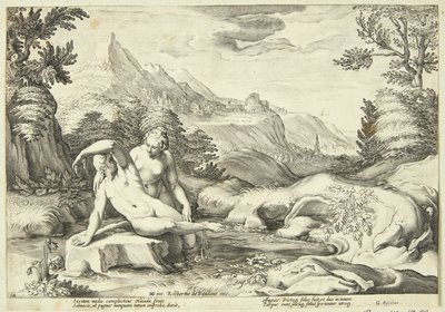 Salmakis and Hermaphroditus by Hendrick Goltzius