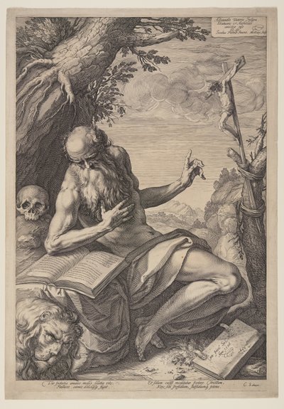 St Jerome by Hendrick Goltzius