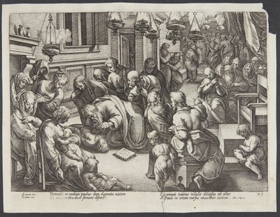 St. Paul Raising Eutychus by Hendrick Goltzius