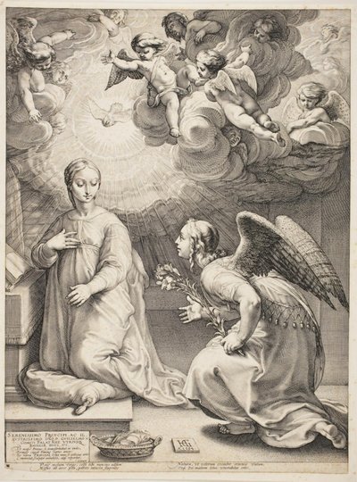 The Annunciation by Hendrick Goltzius